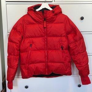 Athleta Red Down Puffer Jacket size S